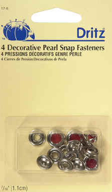 Dritz Nickel Sew On Snaps Size 1 - 8 ct - Sew On Snaps - Snaps & Fasteners  - Buttons