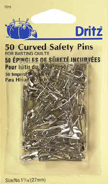 Dritz Curved Safety Pins - 40 Ct - Safety Pins - Pins & Needles - Notions