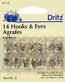 Dritz Hooks & Eyes, Size 2, Black : : Home