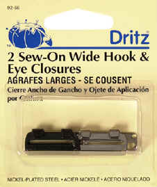 Sew-on Wide Hook & Eye Closures